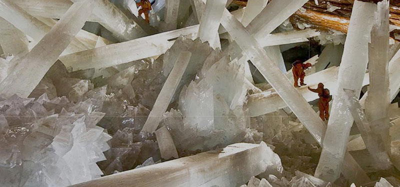 Foto de la cueva de cristales naica en chihuahua mexico