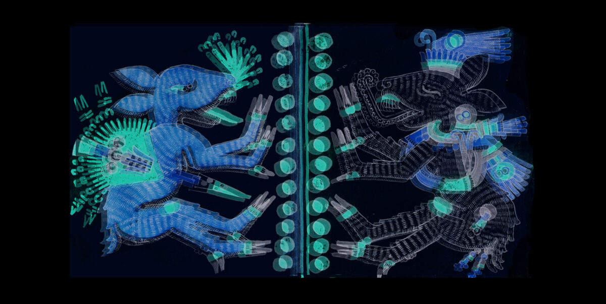 ilustracion de nahual o nahuales, brujos en México