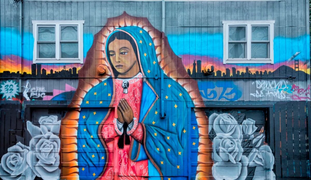 arte callejero graffiti virgen de guadalupe